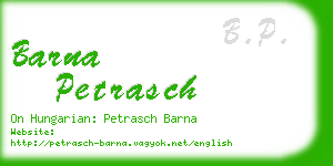 barna petrasch business card